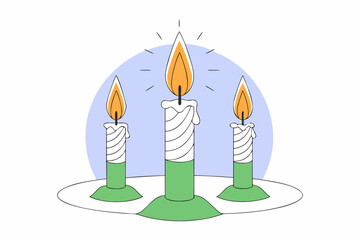 vector illustration of candles