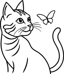 Obraz premium black cat cartoon