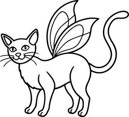 Obraz premium black and white cat