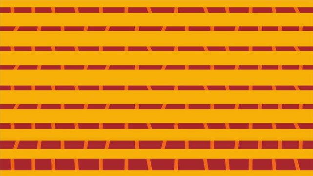 Yellow and red geometric brick pattern with modern style