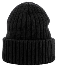 Black Knit Beanie &mdash; Transparent Background