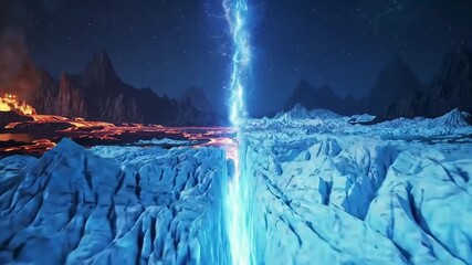 Worlds Apart A Dramatic Contrast of Fire and Ice - Powered by Adobe