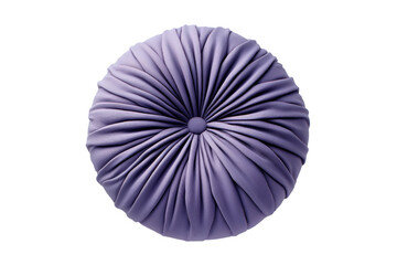 Elegant lavender round pillow against transparent background for interior design decoration