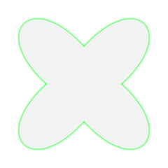 Sketched shapes leading towards a charming element, enhanced with a green neon glow.