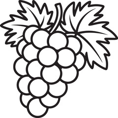 Sweet Treat Grapes Illustration – Vineyard Fruit Logo Design