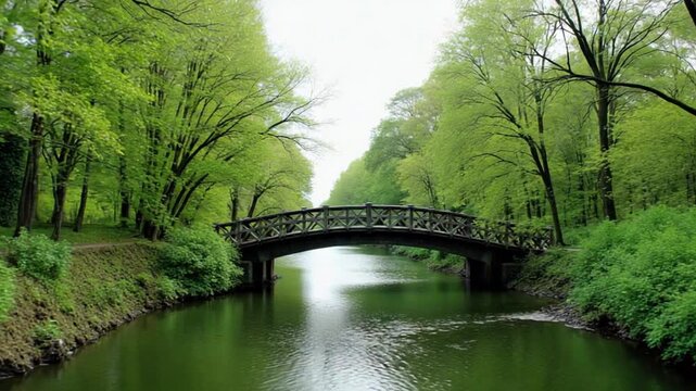 Scenic view of a bridge over calm water surrounded