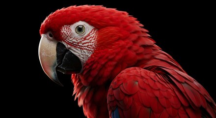 Obraz premium Red macaw close up