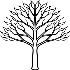 Obraz premium vector tree silhouette