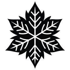 winter leaves silhouette vector illustration