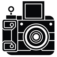 ai camera silhouette vector illustration