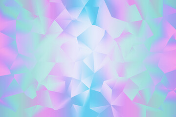 Abstract pastel geometric background with iridescent polygonal pattern