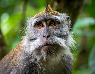 Close-up of a monkey in a jungle