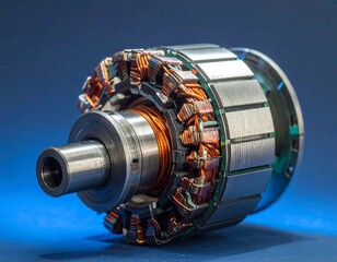 Close-up of a motor rotor