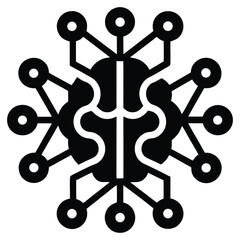 deep learning silhouette vector illustration