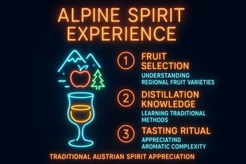 Austrian Schnapps Production and Types Infographic for Beverage Industry