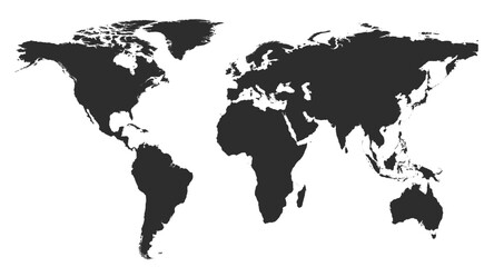 world map vector illustration icon black 