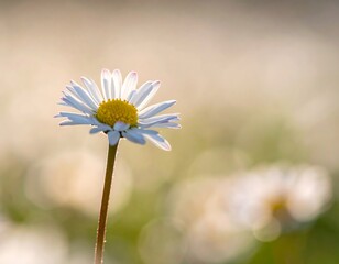 Delicate daisy in soft sunlight