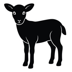 lamb silhouette vector illustration