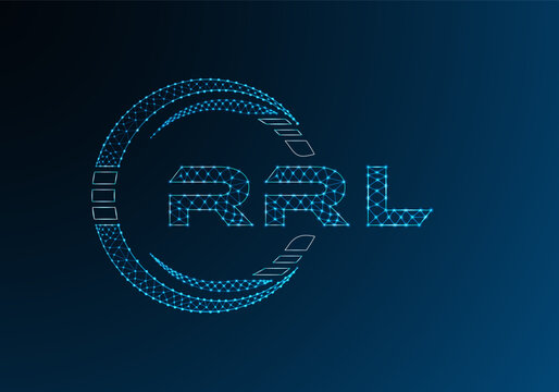 RRL low poly letter logo vector design. RRL lower poly logo design. Low poly logo.