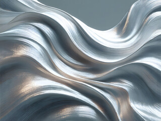 Fototapeta premium Abstract Silver Waves Background Texture