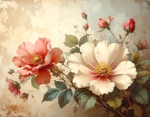 Delicate floral still life