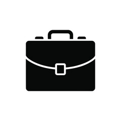 Iconic black briefcase silhouette symbolizing business and professionalism