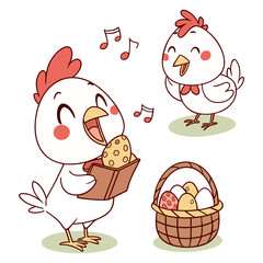 Cartoon style animal set