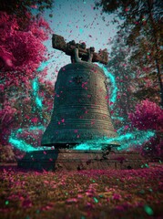 Obraz premium Enchanted Bell in Pink Forest.