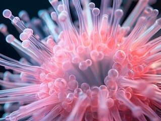 Obraz premium Abstract 3D Microorganism Structure