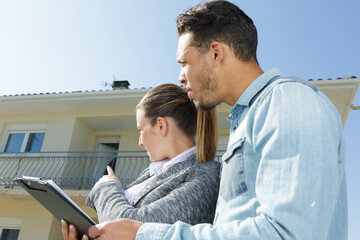 portrait of a woman showing a flat
