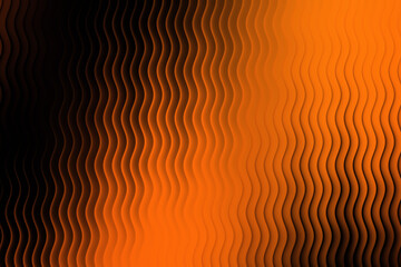 Abstract orange and black wavy lines background