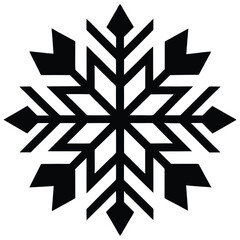 snowflake silhouette vector illustration