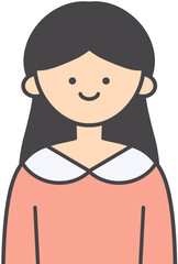 Cute Girl Character Illustration