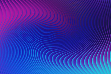 Abstract wavy lines with blue and pink gradient background
