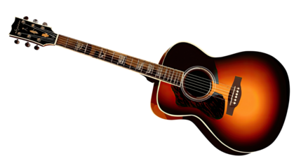 Classic guitar musical instrument for performance isolated on white background