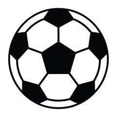 Fototapeta premium A black and white soccer ball with pentagons and hexagons, perfect for sportsthemed designs and vector illustrations