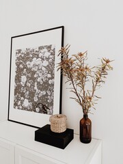 Still Life with Floral Art and Dried Flowers