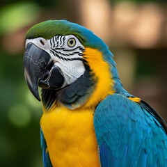 Obraz premium Close-up of a Colorful Macaw Parrot.