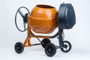 an electric concrete mixer isolated