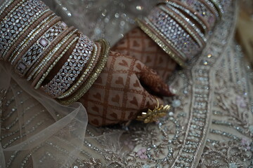 The bride's hands