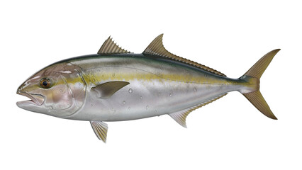 Fototapeta premium Realistic Yellowtail illustration for the aquaculture and seafood industry