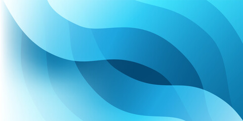 Abstract bright wavy background with translucent wavy, curvy shapes, soft gradient colors in blue and white. Modern flowing design, perfect for digital art, presentations, or contemporary decoration.
