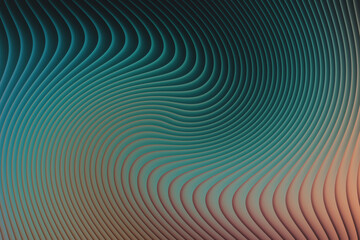 Swirling abstract pattern with teal and peach gradient