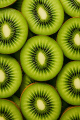 Kiwi Slices Pattern Background