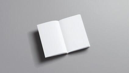 Elegant blank A4, (A5) catalog with soft realistic shadows isolated on gray background.