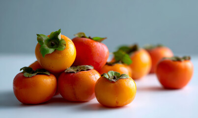 Fresh and plump persimmons