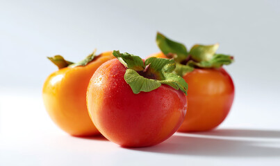Fresh and plump persimmons