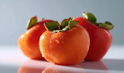Fresh and plump persimmons