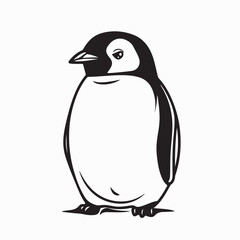 Cute Penguin Standing Vector Design for Wildlife and Nature