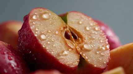 Full and juicy red apples